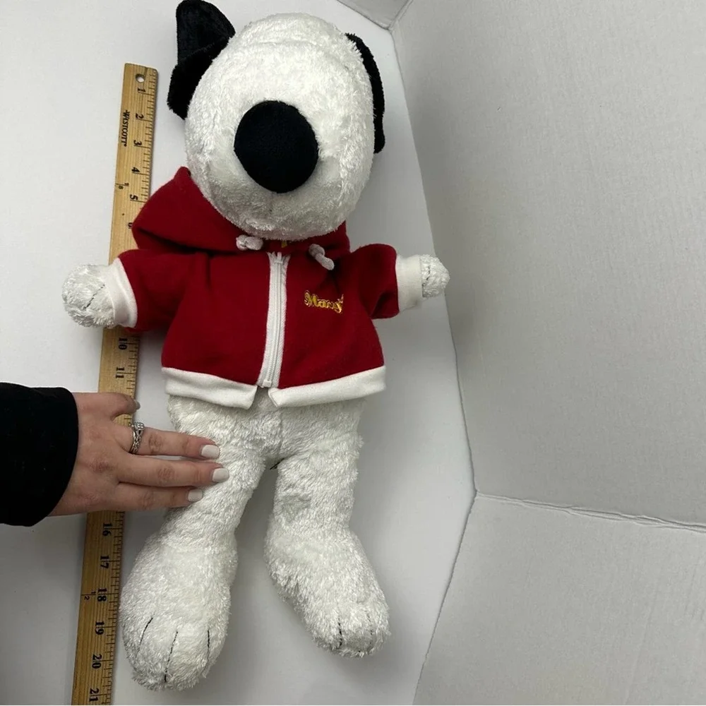 Peanuts Snoopy Macy's Hoodie Large Plush Pellet Stuffed Vintage 2006 - Picture 10 of 13
